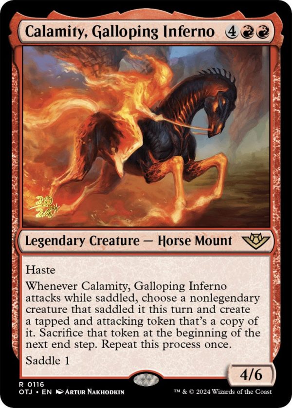 Calamity, Galloping Inferno [Outlaws of Thunder Junction Prerelease Promos] Supply